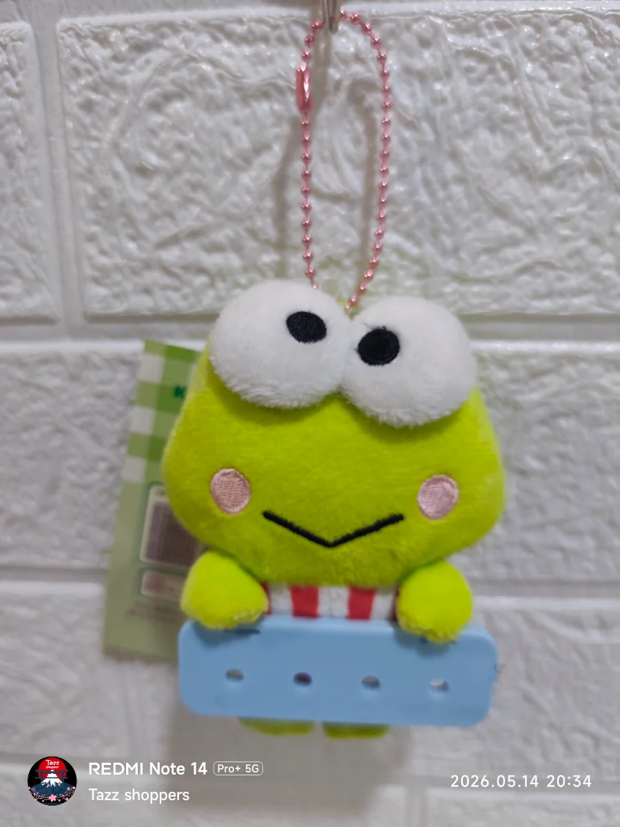 Llavero de Peluche Keroppi Porta Pines o Aretes - Colección Sanrio Original