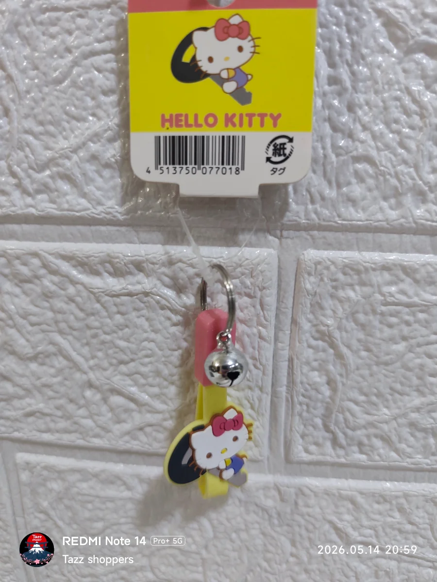 Llavero Hello Kitty Clásica Con Cascabel (Sanrio Original)
