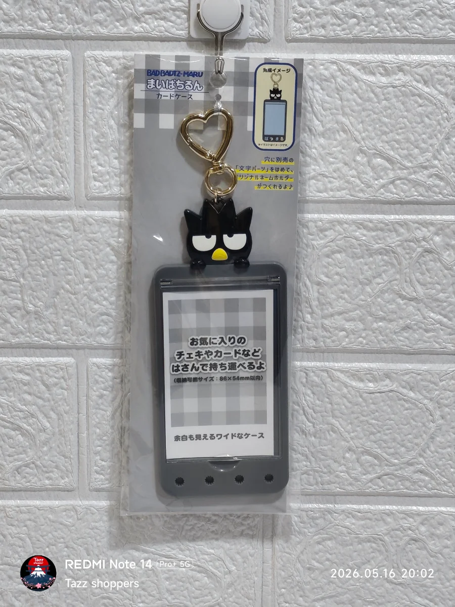 Llavero Porta Tarjetas / Porta Fotos Badtz-Maru Maibachurun (Sanrio Original)