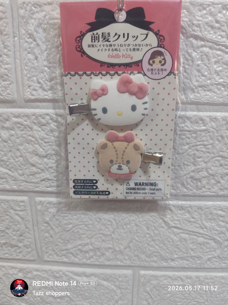 Set de Clips para Flequillo Sanrio (Pack de 2) – Hello Kitty y Osito