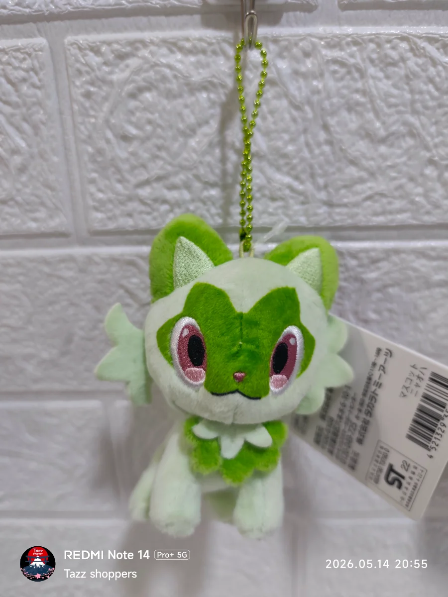 Llavero de Peluche Sprigatito (Nyahoja) - Colección Pokémon Takara Tomy Arts