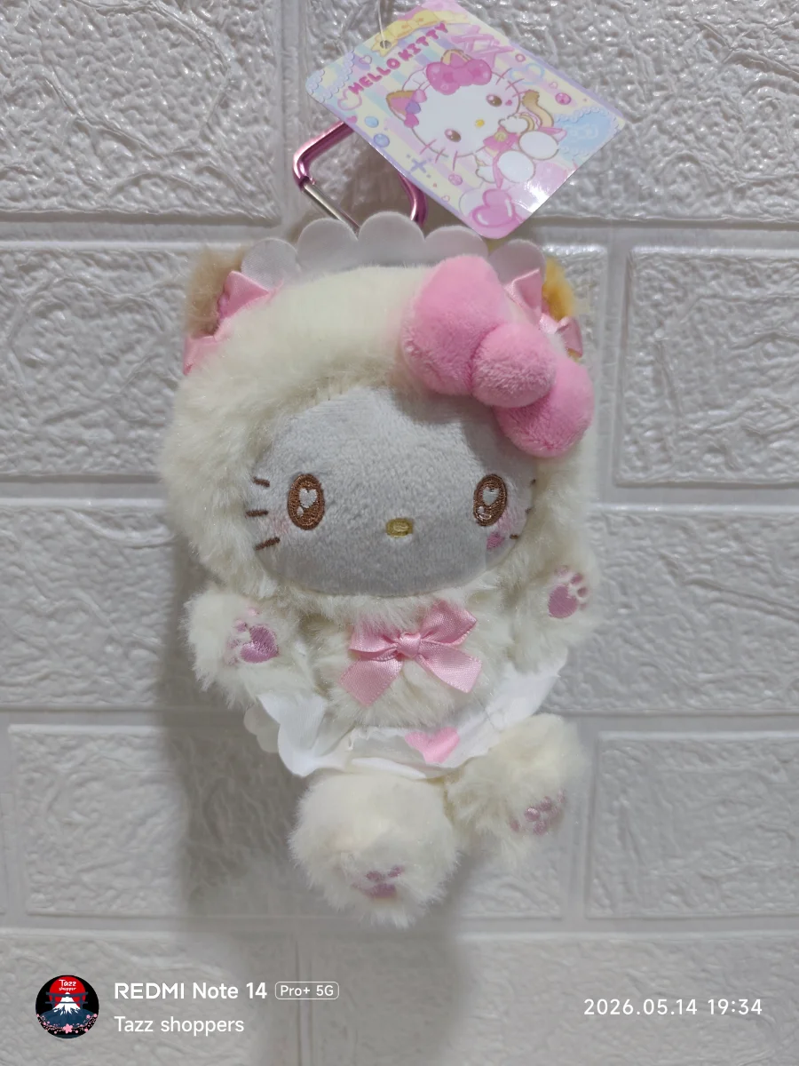 Llavero de Peluche Hello Kitty Traje de Gato Maid - Colección Sanrio Original