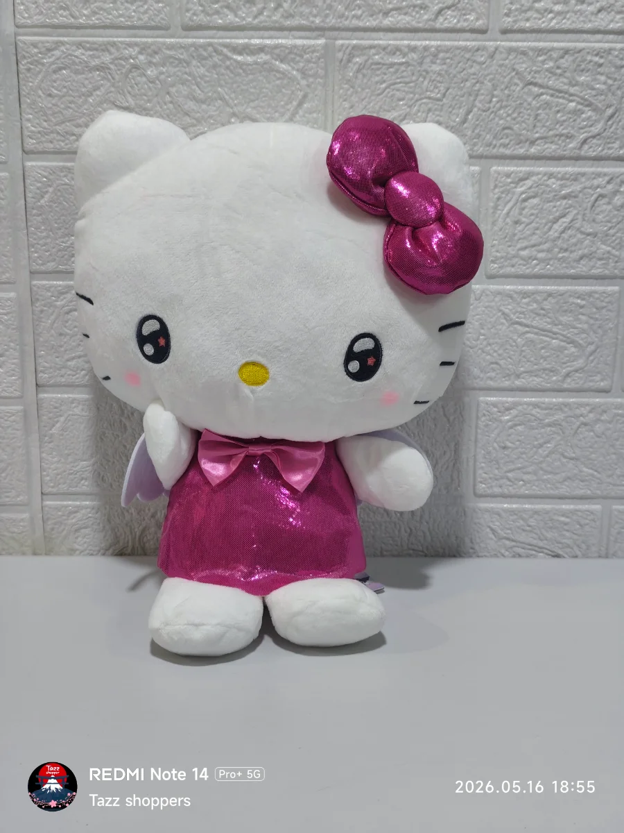 Peluche Hello Kitty Ángel con Vestido Metalizado Fucsia