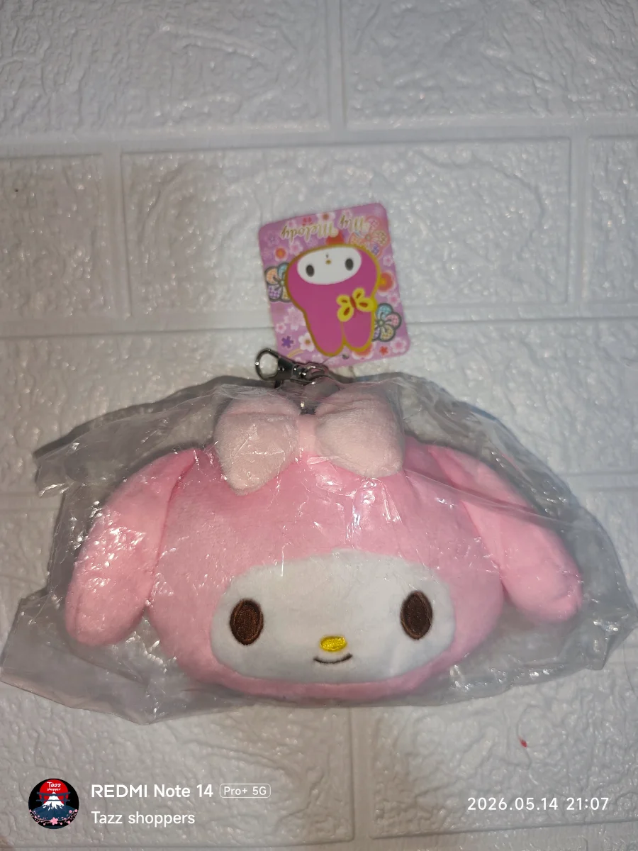 Llavero Monedero de Peluche My Melody Con Lazo Rosa