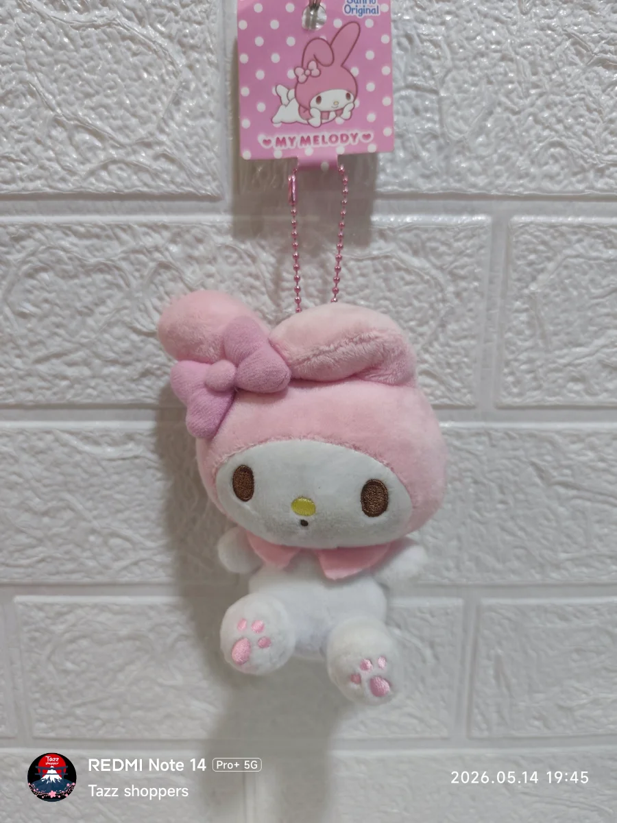 Llavero de Peluche My Melody Classic Lazo Rosa - Colección Sanrio Original