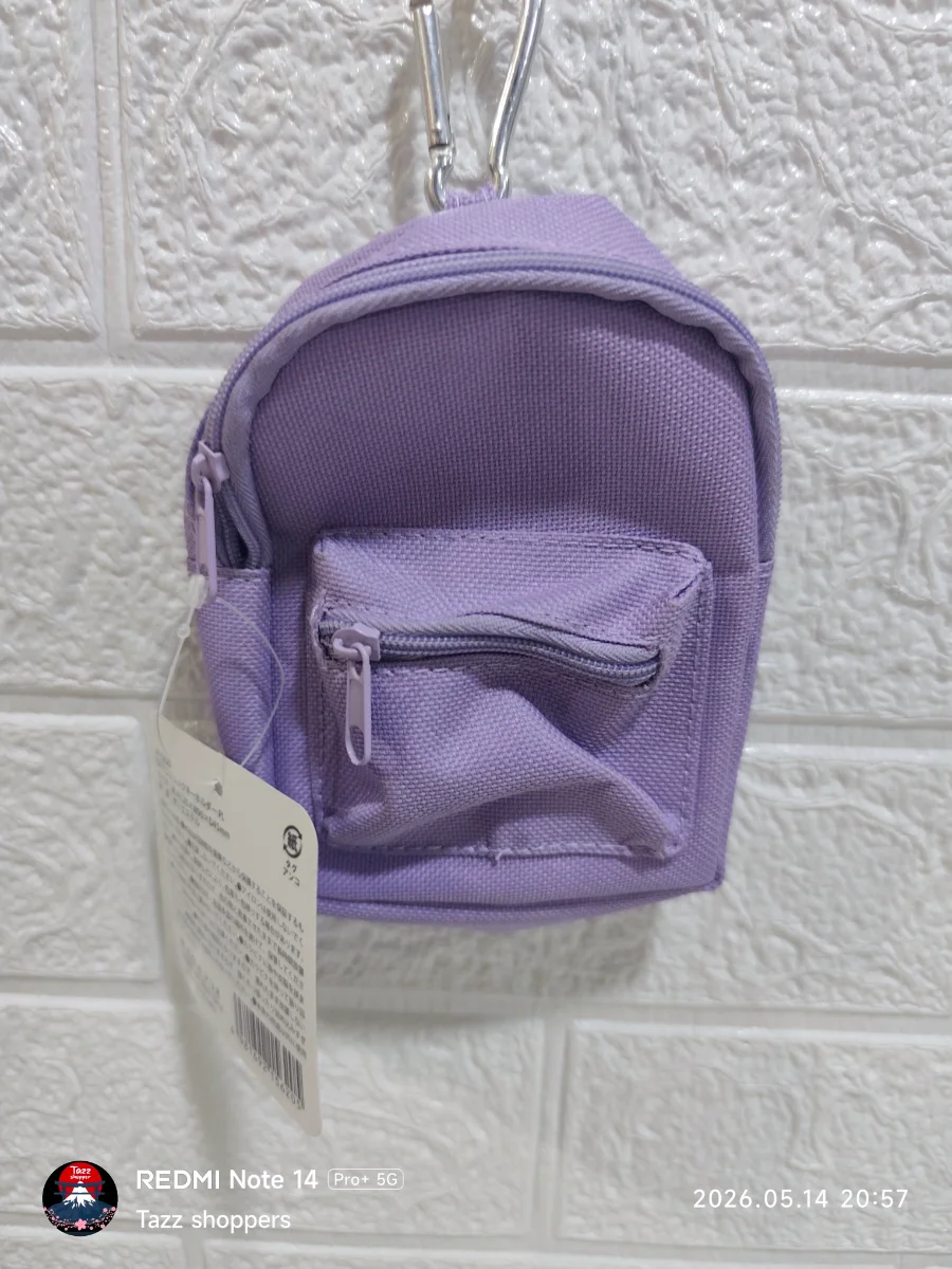 Mini Mochila Monedero Llavero Lila