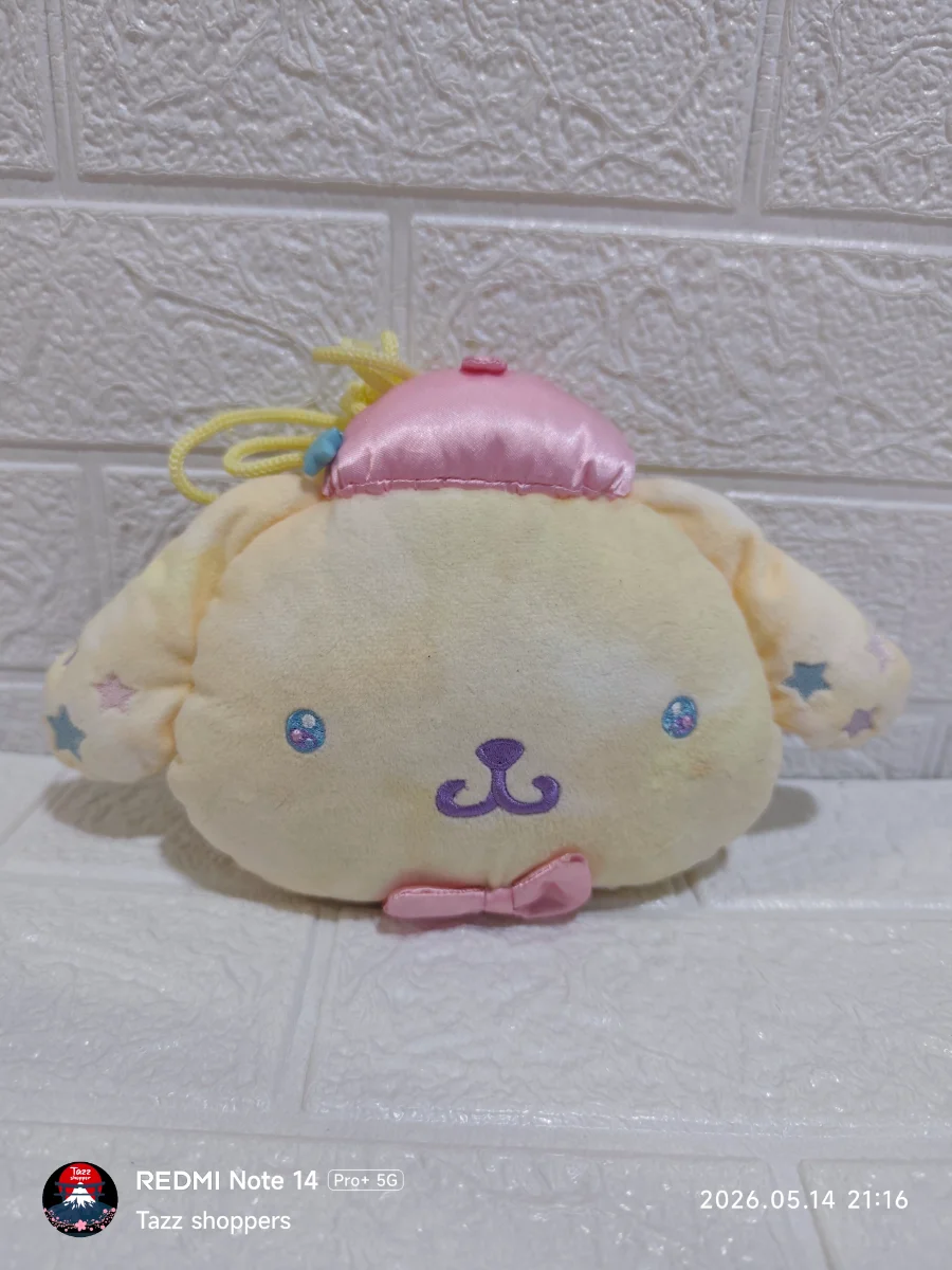 Bolso Monedero de Peluche Pompompurin Yume Fuwa con Cordón