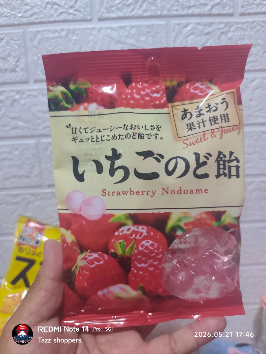 Caramelos para la Garganta Pine – Strawberry Nodoame (Fresa Amaou)