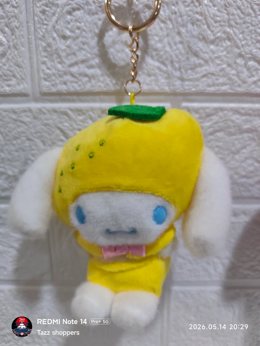 Llavero de Peluche Cinnamoroll Capucha de Limón - Colección Sanrio Original