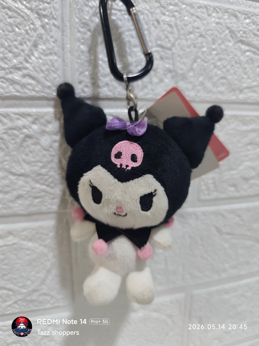 Llavero de Peluche Kuromi Lazo Morado en Oreja - Colección Sanrio