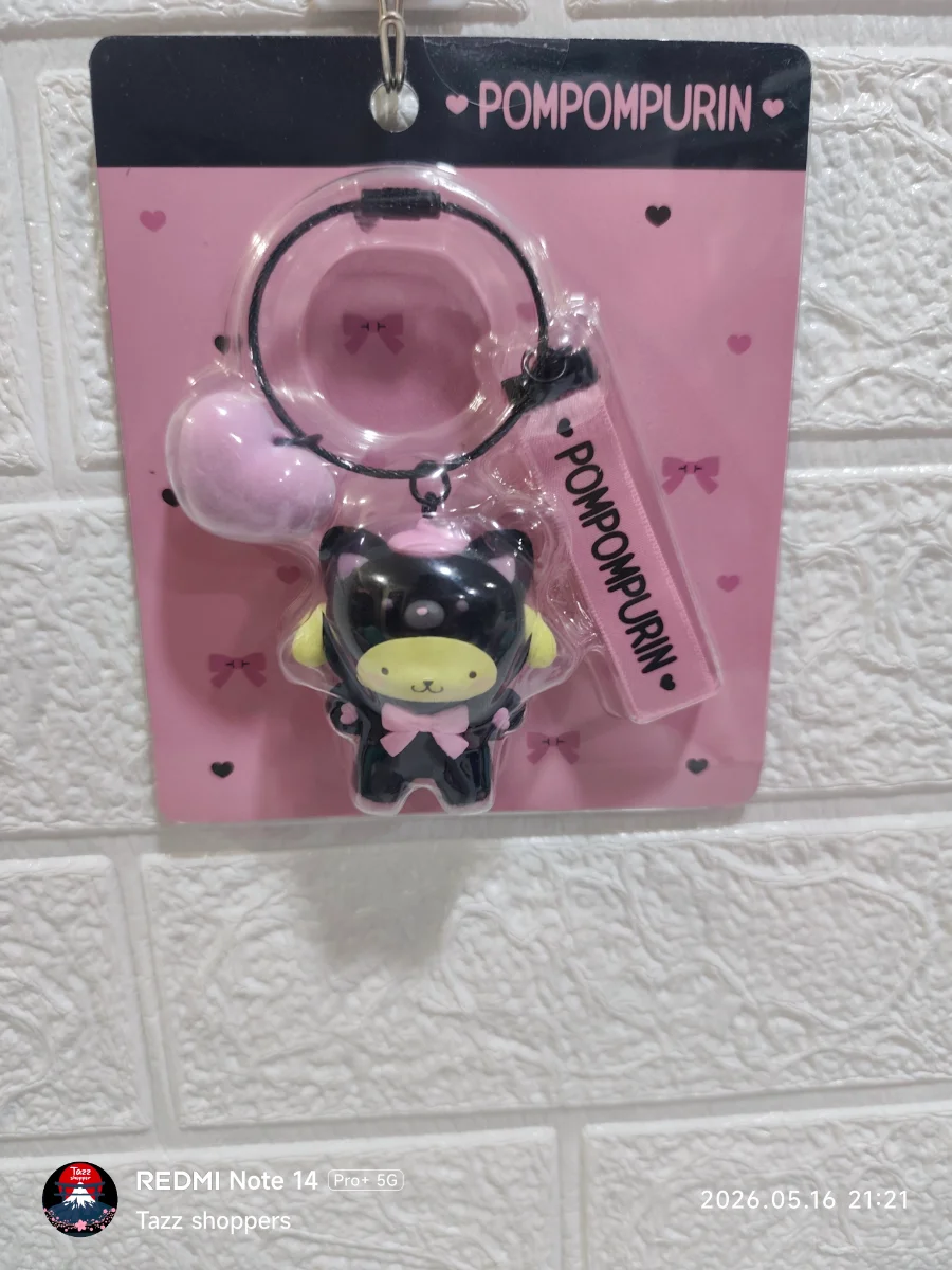 Llavero Correa Pompompurin Black Cat Disfraz de Gatito Negro (Sanrio Original)