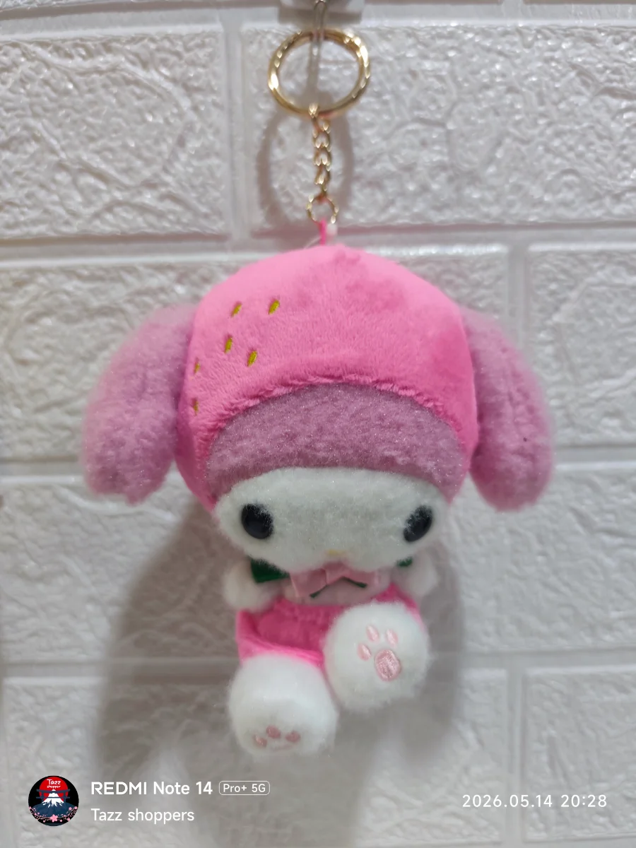 Llavero de Peluche My Melody Capucha de Fresa - Colección Sanrio Original