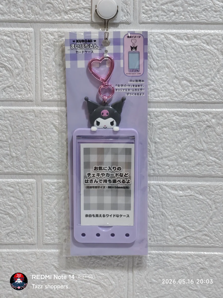 Llavero Porta Tarjetas / Porta Fotos Kuromi Maibachurun (Sanrio Original)