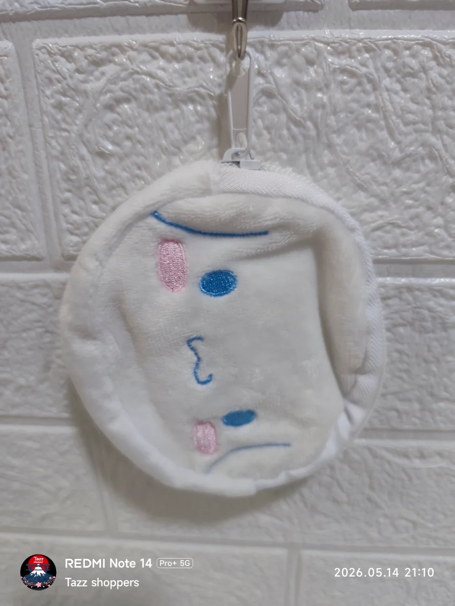 Monedero Circular de Peluche Cinnamoroll Caritas Bordadas