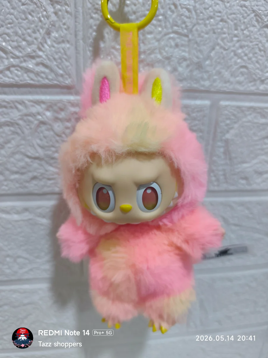 Llavero de Peluche Labubu Pink/Yellow Monster - Colección POP MART Original