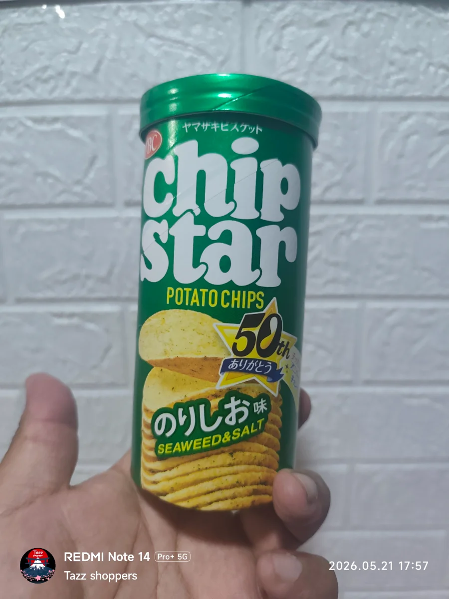 Yamazaki Biscuit Chip Star – Norishio (Seaweed & Salt) Edición 50 Aniversario